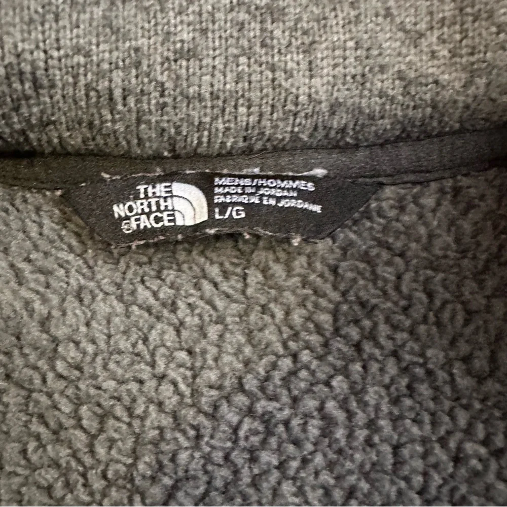 The North Face Men's Gray 1/4 Zip-Up‎ Fleece Pullover Jacket Large EUC Cabincore